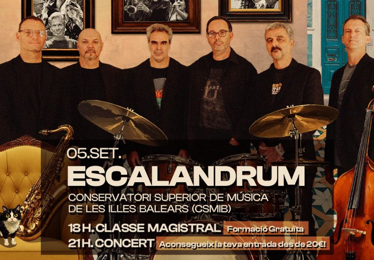 El Conservatori Superior de Música acoge una clase magistral abierta con Escalandrum el 5 de septiembre