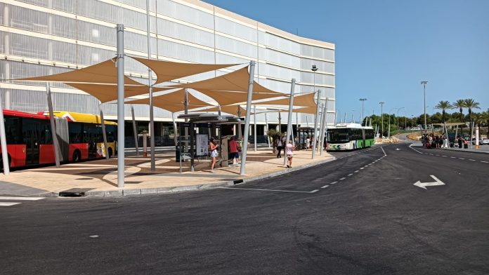 La nueva parada de buses TIB y EMT en el aeropuerto de Palma entra en servicio este viernes 8 de agosto