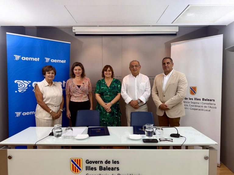 Govern y AEMET sellan un convenio para reforzar la predicción y la resiliencia climática en Baleares