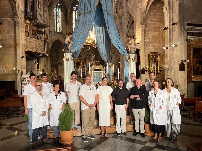 El Obispado y el Consell restauran el lecho de la Virgen de Sant Jaume de Palma