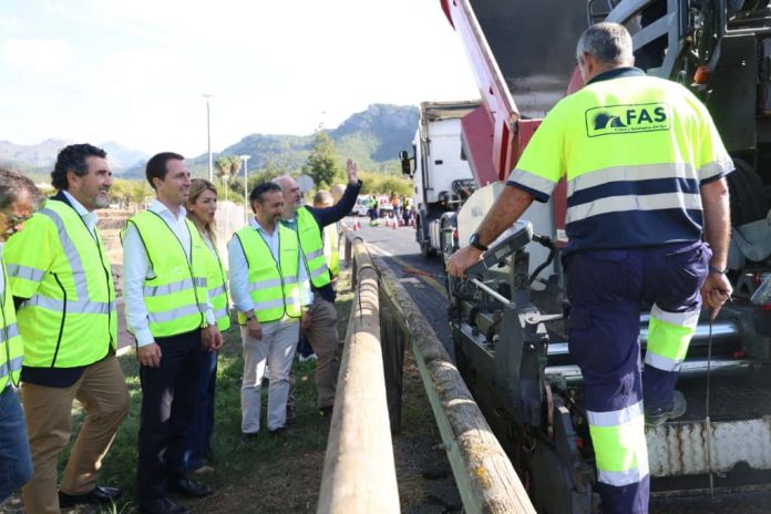 Dan inicio las obras de refuerzo del firme en la carretera entre Peguera y el Puerto de Andratx