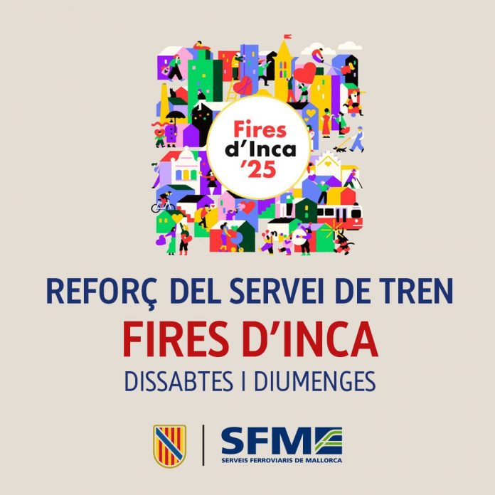 SFM amplía los servicios especiales de tren con motivo de las ferias de Inca previas al Dijous Bo