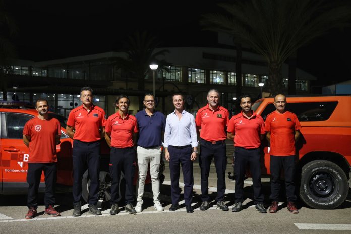 Recibimiento al contingente de Bomberos de Mallorca tras apoyar en Ibiza por las lluvias torrenciales