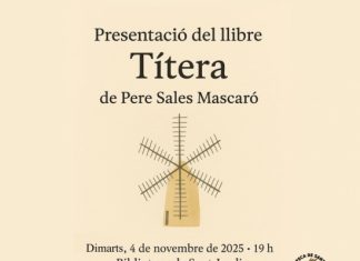 El escritor algaidí Pere Sales Mascaró presenta su primera obra, Títera, en la Biblioteca de Sant Jordi El escritor algaidí Pere Sales Mascaró presenta su primera obra, Títera, en la Biblioteca de Sant Jordi