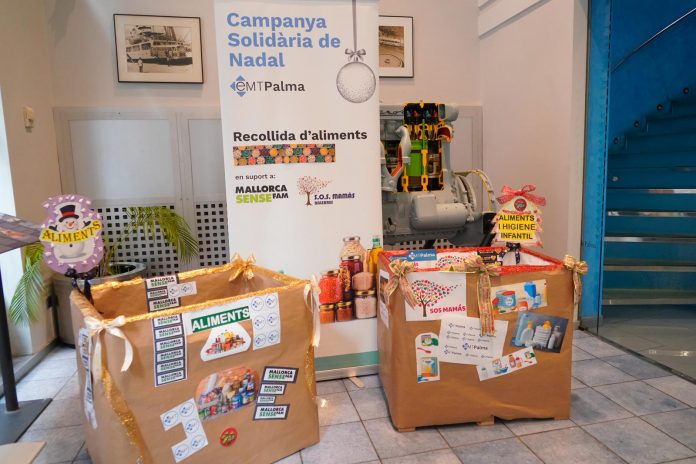 La EMT Palma lanza una campaña solidaria de Navidad en colaboración con SOS Mamás y Mallorca Sense Fam