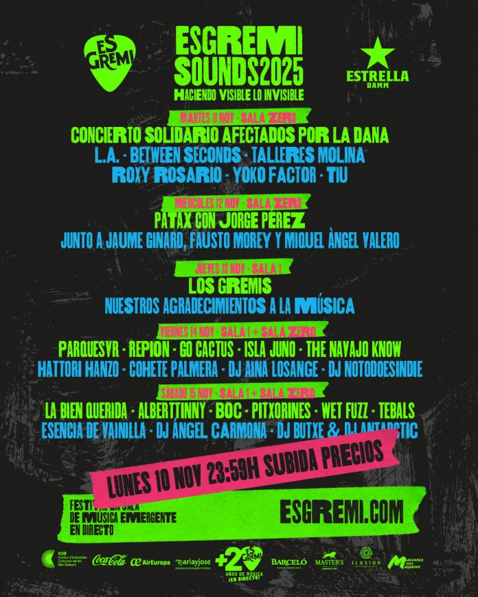 Es Gremi Sounds 2025 celebra su 22º aniversario con un concierto solidario a beneficio de la Fundación Horta Sud