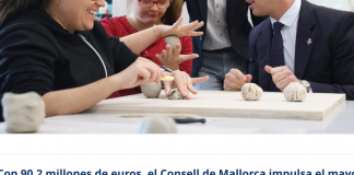 90,2 para el refuerzo del sistema público de atención a la discapacidad Con 90,2 millones de euros, el Consell de Mallorca impulsa el mayor refuerzo del sistema público de atención a la discapacidad