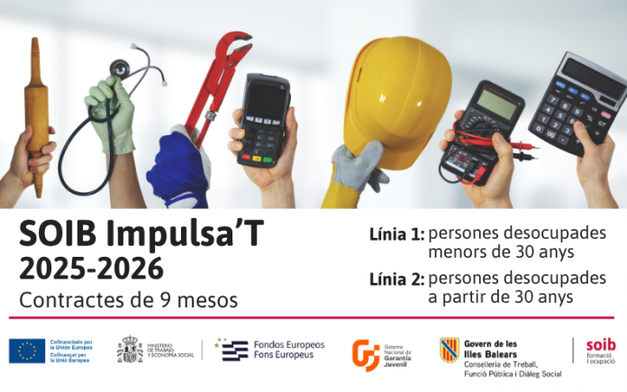 El Ayuntamiento de Llucmajor lanza nuevas ofertas de empleo dentro del programa SOIB Impulsa’T 2025-2026