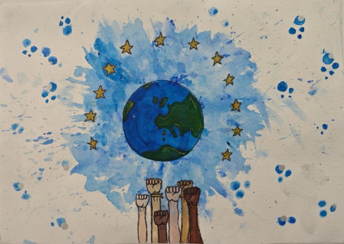 El Govern presenta el calendario «Pinta Europa» 2026 ilustrado con los dibujos ganadores del concurso escolar