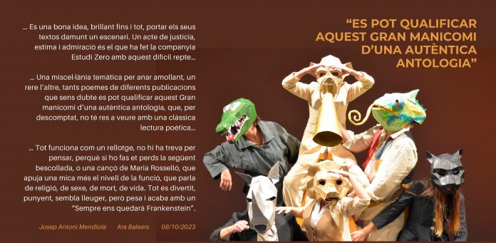 Estudi Zero Teatre lleva a escena El gran manicomio, un viaje poético y combativo inspirado en Antonina Canyelles