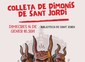 La colleta de Dimonis de Sant Jordi acerca su historia a los más pequeños en la biblioteca del barrio La colleta de Dimonis de Sant Jordi acerca su historia a los más pequeños en la biblioteca del barrio