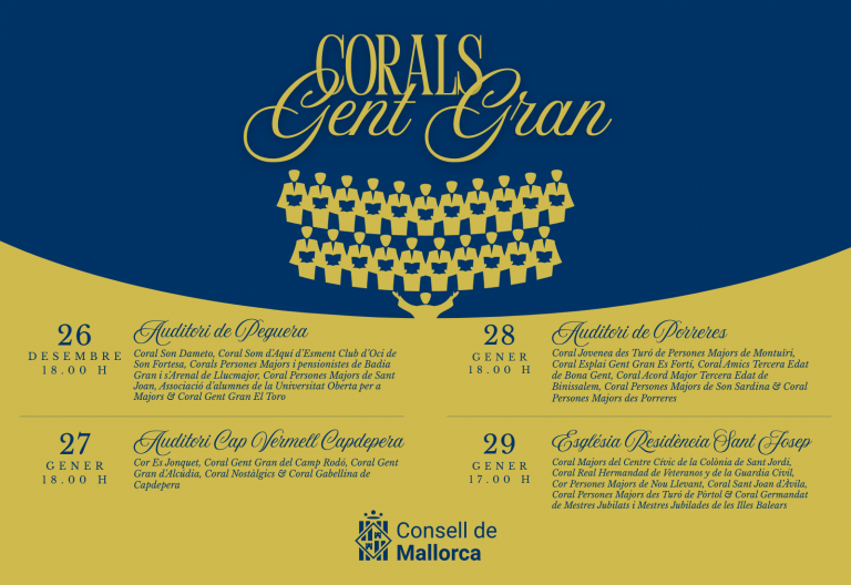 La música coral de las personas mayores llena Mallorca con una nueva edición del Encuentro de Corales