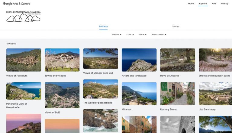 La Serra de Tramuntana estrena espacio propio en Google Arts & Culture para difundir su patrimonio mundial