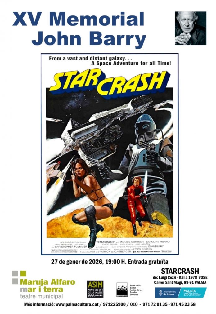 El XV Memorial John Barry proyecta Starcrash en el Teatre Maruja Alfaro