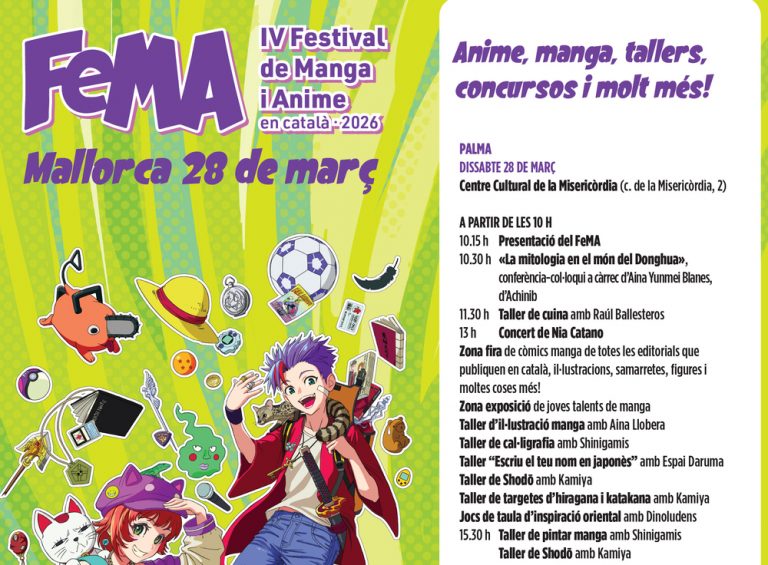 El Festival de Manga y Anime en catalán regresa a Baleares con actividades para fomentar el uso de la lengua entre los jóvenes