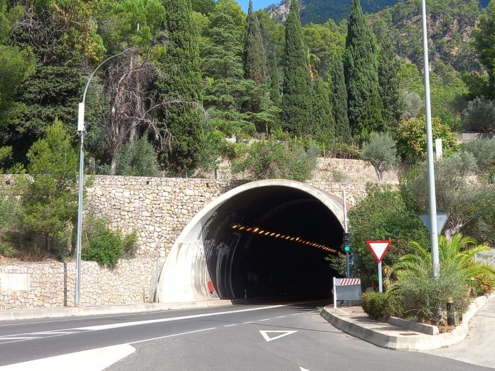 El túnel de Sóller cerrará por las noches del 23 al 25 de marzo para revisar sus sistemas de seguridad