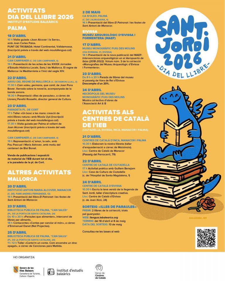 El IEB celebra el Día del Libro con actividades para impulsar la lectura de autores baleares
