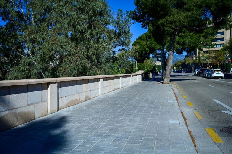 Palma reconstruye un tramo del muro de marés del torrent de Sa Riera para reforzar la seguridad