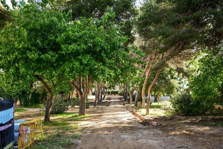 Palma avanza en la reforma de la zona verde y los pasajes de la calle Mar Jónica en Platja de Palma