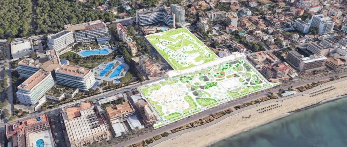 Palma transformará el antiguo Dino Golf en un gran parque verde de 35.000 metros cuadrados en Platja de Palma
