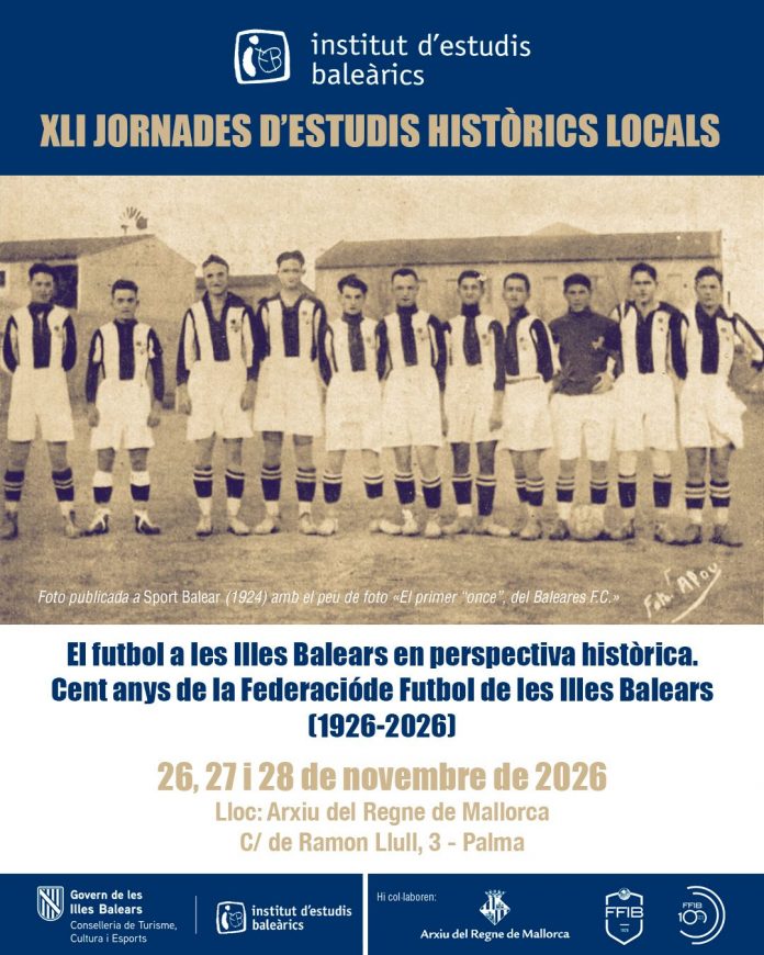 El IEB dedicará las XLI Jornadas de Estudios Históricos Locales al centenario del fútbol balear