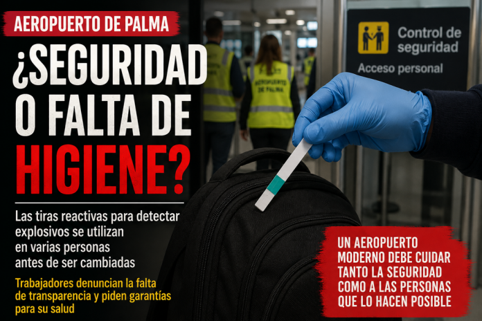 Las tiras de detección de explosivos en Son Sant Joan: seguridad sí, pero también higiene y transparencia
