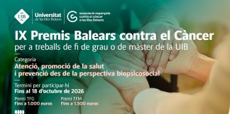 La UIB y la Asociación Española Contra el Cáncer convocan la IX edición de los Premios Baleares Contra el Cáncer La UIB y la Asociación Española Contra el Cáncer convocan la IX edición de los Premios Baleares Contra el Cáncer