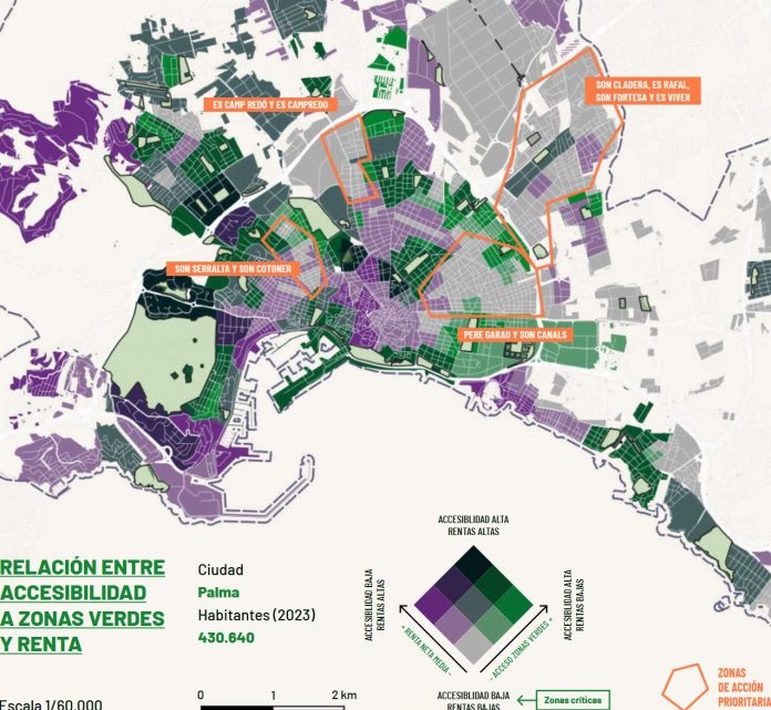 Dos de cada tres vecinos de Palma no tienen acceso suficiente a zonas verdes, según un informe de Amigas de la Tierra Dos de cada tres vecinos de Palma no tienen acceso suficiente a zonas verdes, según un informe de Amigas de la Tierra