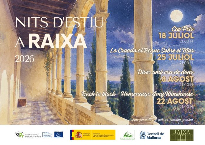 Raixa acogerá cuatro conciertos gratuitos dentro del ciclo «Noches de verano» 2026