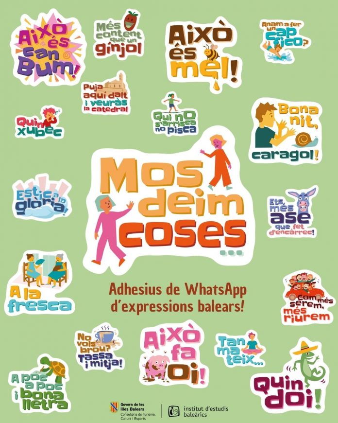 El IEB lanza una colección de pegatinas con expresiones propias de las Illes Balears