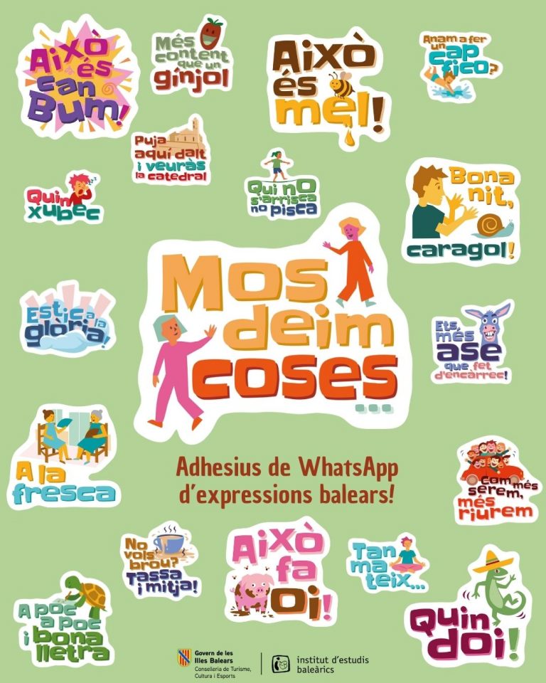 El IEB lanza una colección de pegatinas con expresiones propias de las Illes Balears