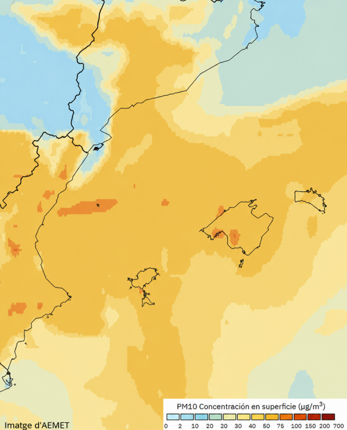 El Govern alerta de un episodio de polvo africano que empeora la calidad del aire en Baleares
