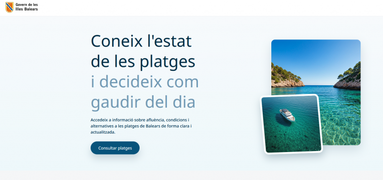 Baleares estrena un gemelo digital para conocer la ocupación de las playas y prever la afluencia de visitantes