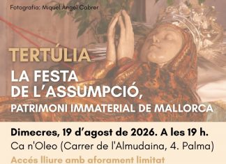 ARCA reivindica la Festa de l’Assumpció como patrimonio inmaterial de Mallorca con una tertulia en Ca n’Oleo ARCA reivindica la Festa de l’Assumpció como patrimonio inmaterial de Mallorca con una tertulia en Ca n’Oleo