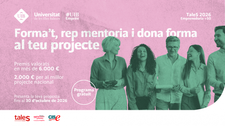 La UIB impulsa el emprendimiento entre mayores de 50 años con formación gratuita y premios de hasta 2.000 euros